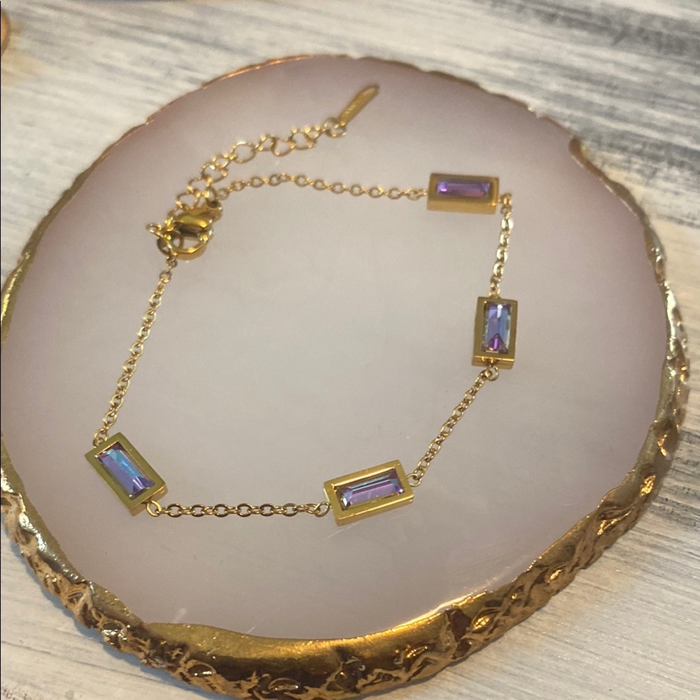 Purple Rectangle Bracelet